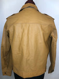 vintage  Urban Village Vintage  urban village  short length  pockets  mens  M  long sleeve  Leather Jacket  Leather  jacket  coat  brown  70s  1970s