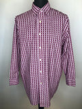 XL  vintage  Urban Village Vintage  urban village  Shirt  retro  purple  Print shirt  print  pink  Mens Shirts  mens  long sleeves  Long sleeved top  long sleeve  dagger collar  dagger  70s  1970s