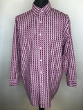 1970s Print Shirt in Purple by Lotus - Size XL