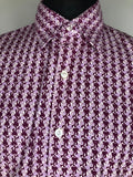 XL  vintage  Urban Village Vintage  urban village  Shirt  retro  purple  Print shirt  print  pink  Mens Shirts  mens  long sleeves  Long sleeved top  long sleeve  dagger collar  dagger  70s  1970s