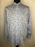 1970s Circle Patterned Dagger Collar Shirt by Co-ordinate by Tootal - Size XL