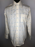 1970s Embroidered Patterned Dagger Shirt - Size M