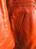 vintage  Urban Village Vintage  urban village  pockets  mens  M  long sleeve  Leather Jacket  Leather  jacket  coat  brown  70s  1970s