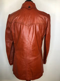 vintage  Urban Village Vintage  urban village  pockets  mens  M  long sleeve  Leather Jacket  Leather  jacket  coat  brown  70s  1970s