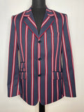vintage  Stripes  striped  Navy  mod jacket  mod blazer  MOD  Merc London  merc  Mens jacket  mens  large  Jacket  burgundy  boating jacket  blue  Blazer  60s  42  1960s