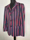 vintage  Stripes  striped  Navy  mod jacket  mod blazer  MOD  Merc London  merc  Mens jacket  mens  large  Jacket  burgundy  boating jacket  blue  Blazer  60s  42  1960s