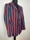 vintage  Stripes  striped  Navy  mod jacket  mod blazer  MOD  Merc London  merc  Mens jacket  mens  large  Jacket  burgundy  boating jacket  blue  Blazer  60s  42  1960s