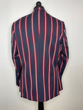 vintage  Stripes  striped  Navy  mod jacket  mod blazer  MOD  Merc London  merc  Mens jacket  mens  large  Jacket  burgundy  boating jacket  blue  Blazer  60s  42  1960s