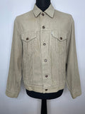 Levis White Tab Corduroy Jacket in Khaki Beige - UK Medium