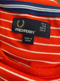 white  vintage  Urban Village Vintage  urban village  top  tee  t shirt  summer top  summer  stripey  Stripes  striped  stripe  short sleeved  short sleeve  retro  Red  MOD  Fred Perry  crew neck  Cotton  breton  14