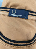 XL  vintage  Urban Village Vintage  urban village  top  tee  tan  t shirt  summer top  summer  short sleeved  short sleeve  retro  MOD  mens  Fred Perry  fred  crew neck  Cotton  brown