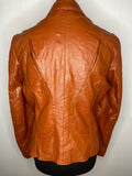 zip  vintage  urban village  tan  pockets  mens  leather  jacket  hippie  fitted  clothing  brown  70s  1970s