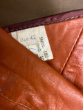 zip  vintage  urban village  tan  pockets  mens  leather  jacket  hippie  fitted  clothing  brown  70s  1970s