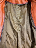 zip  vintage  urban village  tan  pockets  mens  leather  jacket  hippie  fitted  clothing  brown  70s  1970s