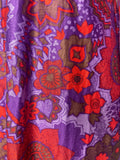 scoop neck  balloon sleeves  balloon sleeve  purple  Red  psychedelic  psych  womens  vintage  velvet  Urban Village Vintage  retro  medieval  maxi dress  maxi  long sleeve  dress  boho  8  70s  70  1970s