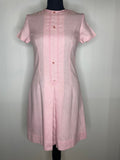 1960s Pink Short Sleeve Mini Mod Scooter Dress - Size 6-8