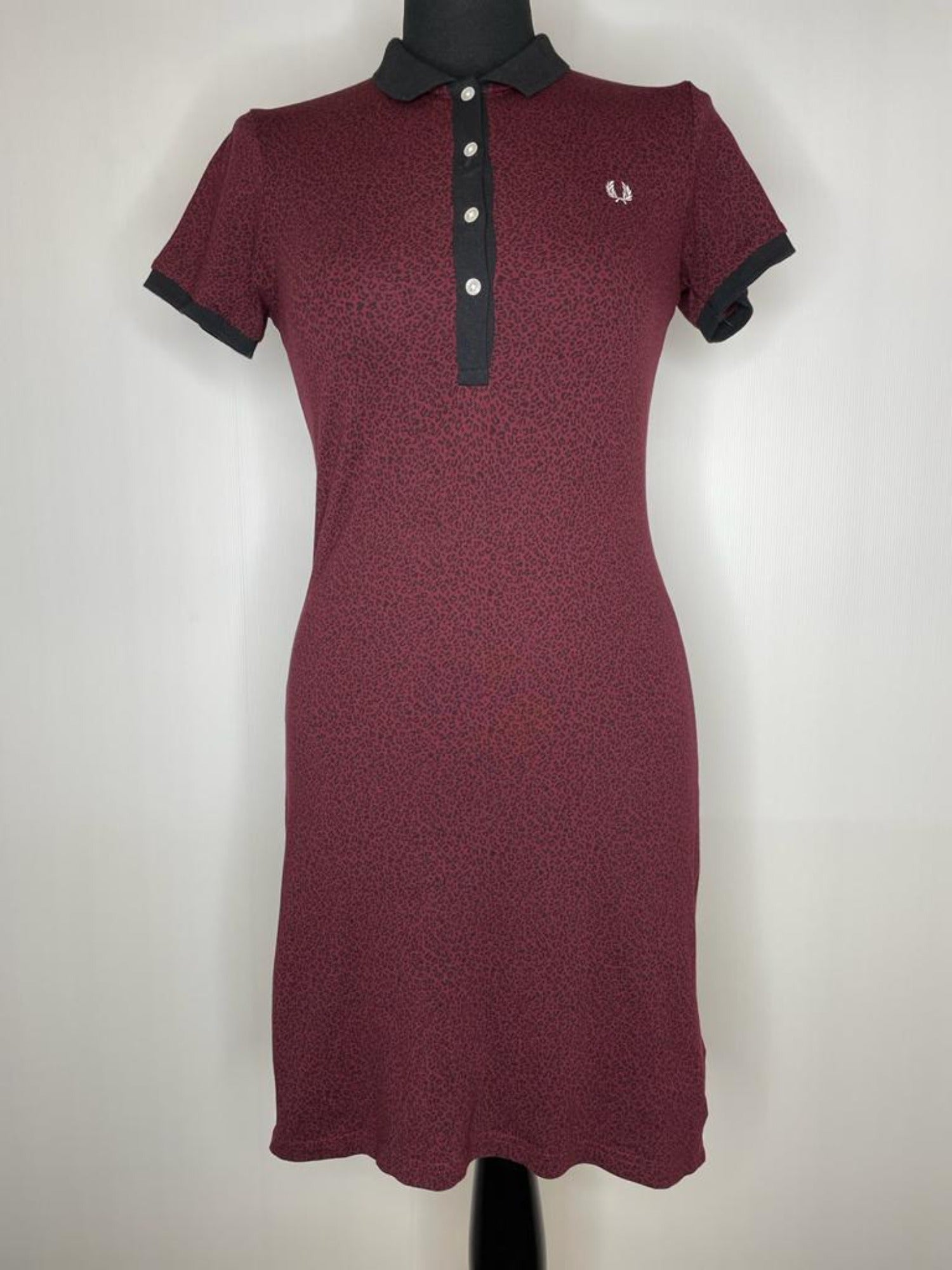 Fred Perry Leopard Print Polo Dress - Size UK 8 - Urban Village Vintage UrbanVillageVintage Fred Perry Leopard Print Polo Dress - Size UK 8 - Urban Village Vintage UrbanVillageVintage