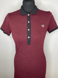 MOD  womens  vintage  Red  polo dress  leopard print  leopard  Fred Perry  fitted dress  dress  black  8