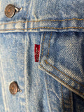 XL  vintage  Urban Village Vintage  urban village  mens  long sleeve  levis strauss  levis  levi strauss  levi  leather collar  Denim jacket  denim  collar  button  blue