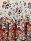 woodstock  womens  vintage  Urban Village Vintage  urban village  summer dress  prairie dress  prairie  patterned  maxi dress  hippy  hippie  folk  floral dress  floral  dress  cream  boho  bohemian  balloon sleeves  balloon sleeve  70s  70  1970s  14
