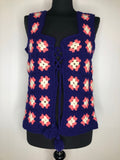 womens  vintage  Urban Village Vintage  urban village  tunic top  top  multi  MOD  knit  floral  blue  60s  1960s  12