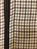 womens  vintage  MOD  mens  lightweight jacket  lightweight  L  check  brown  bomber style  bomber jacket  beige  70s  1970s