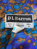 womens  vintage  Urban Village Vintage  urban village  Three Button  retro  pockets  long sleeve  Jacket  floral print  D L Barron  button  blue  blazer jacket  Blazer  60s  3 button  1960s  10
