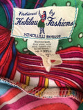 Hukilau Fashions  Hawaiian Dress  womens  vintage  Urban Village Vintage  summer dress  psychedelic  psych  multi  maxi dress  long dress  intricate design  hippie  flower power  floral dress  floral  female print  dress  60s  1960s  10