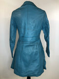 womens coat  womens  vintage  Urban Village Vintage  Suede Court  MOD  Leather Coat  leather  jacket  coat  blue  60s  1960s  10