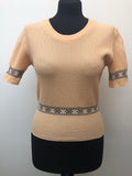 1960s Round Neck Knitted Jumper by Keynote - Size 10