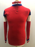 1960s Cycling Polo Top in Red - Size S