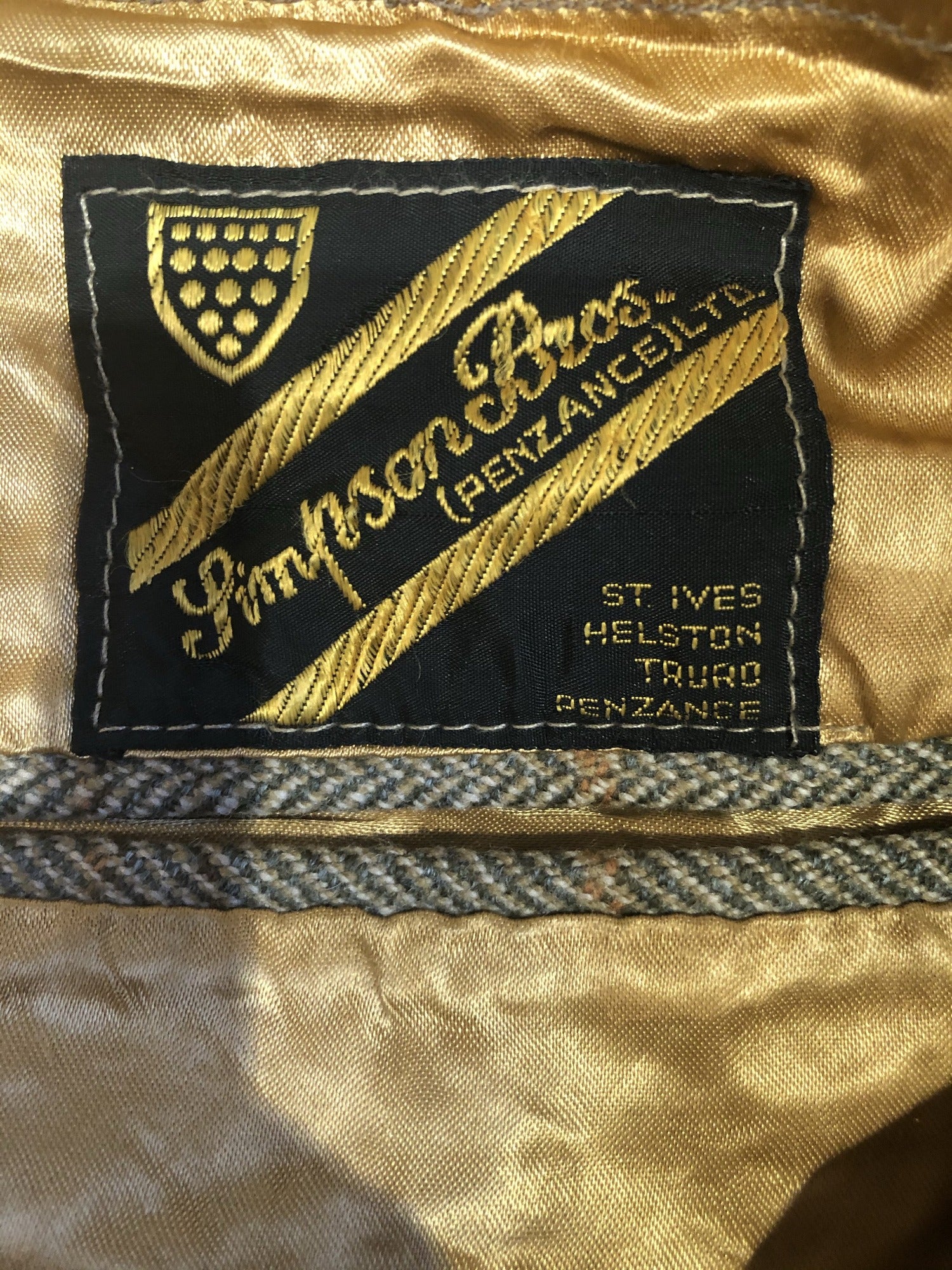 One Off Handmade Bag Made From Original Vintage Tweed Tailored by Boyd of England Jacket - Brown - Urban Village Vintage