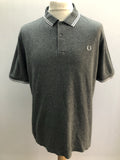 vintage  Urban Village Vintage  urban village  summer  slim fit  short sleeved  short sleeve  MOD  mens  Logo design  logo  Grey  Fred Perry  fred  embroidered logo  Cotton  button down  button