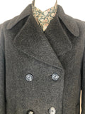 Winter Coat  winter  vintage  Urban Village Vintage  urban village  smart  pockets  mens  Meakers of Picadilly  long sleeve  L  Grey  formal  collared  collar  big collar  60s  1960s