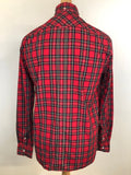 vintage  Urban Village Vintage  tartan  s  retro  Red  MOD  mens  long sleeves  Long sleeved top  long sleeve  Fred Perry  fred  embroidered logo  Embroidered  collar  checked  button down collar  button down