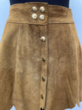 womens  vintage  Urban Village Vintage  urban village  Suede  Stripes  stitch detailing  stitch detail  sand  S  MOD  midi  gold button  decorative buttons  button front  button detail  brown  60s  1960s  10