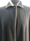 wool  womens  vintage  Urban Village Vintage  stitch detailing  mono  jackety  Cojana London  cape jacket  cape  black  60s  1960s  10