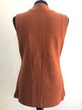 womens  vintage  Urban Village Vintage  urban village  tricoville  suede  long waistcoat  leaf design  green  button front  brown  60s  1960s  12