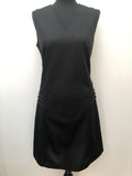 1960s Sleeveless V-Neck Crimplene Mini Dress - Size 10
