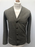 vintage  Urban Village Vintage  urban village  retro  MOD  mens  M  line pattern  knitwear  Jacket  green  check  button