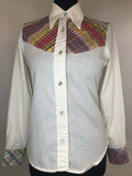 1970s Dagger Collar Western Blouse by Levis - Size UK 12