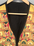 Mens Vintage Indian / Ethnic Embroidered & Mirrored Waistcoat - Size L