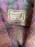Wool Blend  wool  womens  Welsh Woolens  vintage  Urban Village Vintage  urban village  purple cape  purple  long cape  dress  collar  cape  button  big collar  Andrew Stuart  50s style  50s  50  1950s  100% Wool