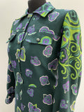 womens  vintage  retro  purple  psychedelic  psych  maxi dress  maxi  long sleeve  hippy  hippie  green  festival  dress  70s  1970s  12  Online store