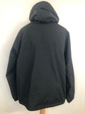 zip up jacket  zip up  vintage  Urban Village Vintage  MOD  large  l  Jacket  hooded  funnel neck  fred  fleece lining  coat  black