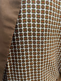 waist belt  vintage  Urban Village Vintage  urban village  tootal  silky  silk  pockets  pocket detail  pocket  patterned  pattern  mens  L  Jacket  brown  Belted waist  belted jacket  belted  belt detail  belt  70s  1970s