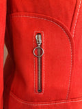 womens  white stitch  vintage  Urban Village Vintage  stitch detailing  Stadicke Modelle  red  lightweight jacket  Jacket  diamond stitch  cropped  collar  coat  Beagle collar  Act III  70s  70  1970s  10
