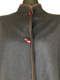 womens  vintage  Urban Village Vintage  S  Navy  mod  hook fastening  cape  blue  60s  1960s