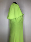 womens top  womens  vintage  summer dress  summer  short sleeved  short sleeve  MOD  midi dress  midi  high neck  green  dress  decorative buttons  decorative bow  back zip  60s  1960s  10