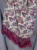 vintage  Urban Village Vintage  urban village  tootal  scooter  scarves  scarf  retro  red  Paisley Print  paisley  mod  mens  made in england  fringing  fringed  fringe  cream  accessory  accessories  60s  1960s